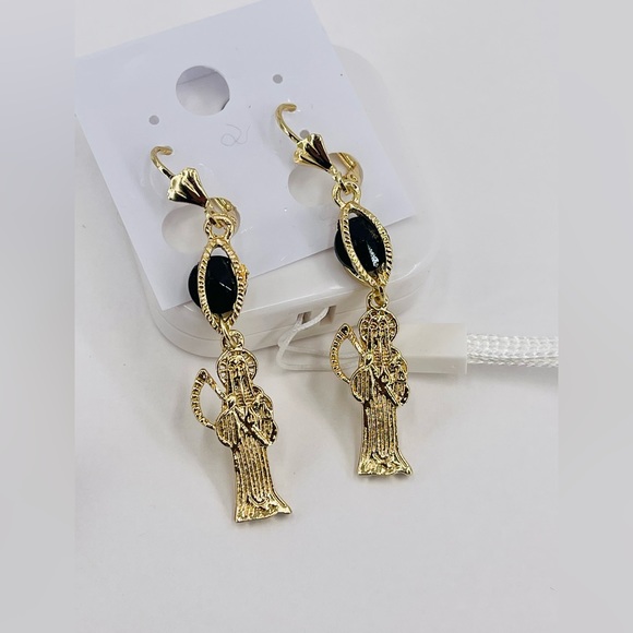 Jewelry - The Grim Reaper Earrings Gold Plated